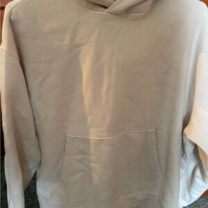 American Eagle Outfitters Cream Hoodie - Women's Pullover Sweatshirt